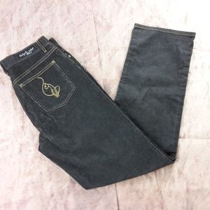 Baby Phat Spandex Black Courdroy Casual Pants 13